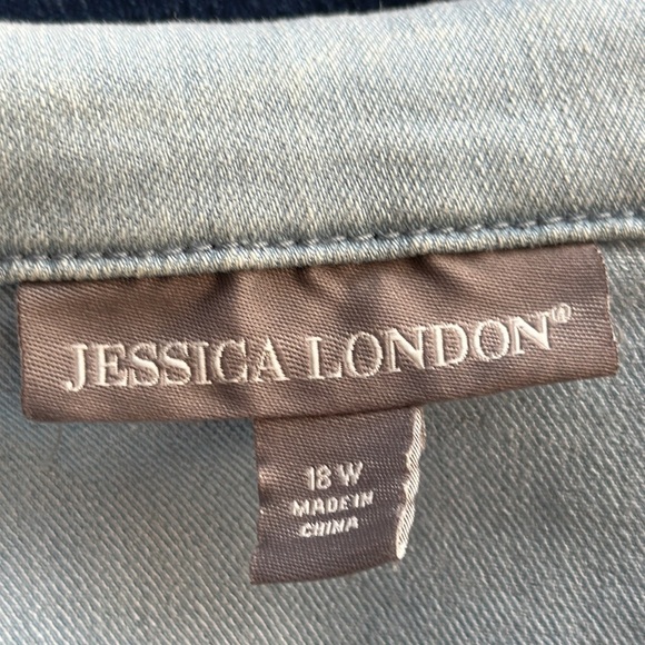 Jessica London Ombré Blue denim jacket size 18W - Picture 4 of 8
